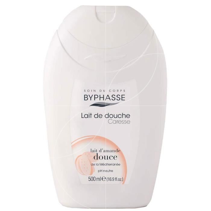 Lait de Douche - Byphasse - 500ml - Lait d'amande douce - Nourrit - Sans parabène
