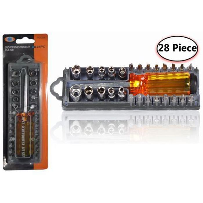 Kit d'Outillage Essentiel pour la Mécanique Automobile 28 Embouts pour Voiture