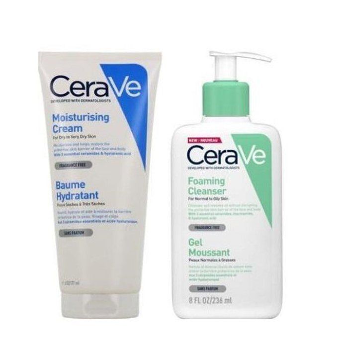Gel Moussant - CeraVe - Peaux Grasses - 236ml - Baume Hydratant - 177ml