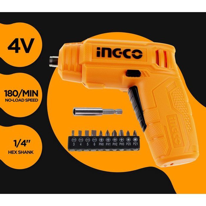 Tournevis sans fil ingco 4v lithium-ion
