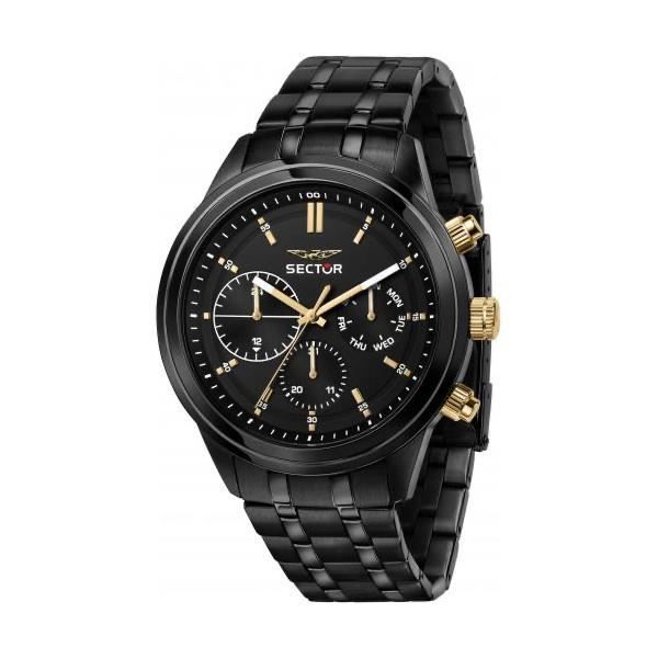Montre - SECTOR - R3253540006 - Étanche 10 ATM - Bracelet cuir noir - Mouvement quartz