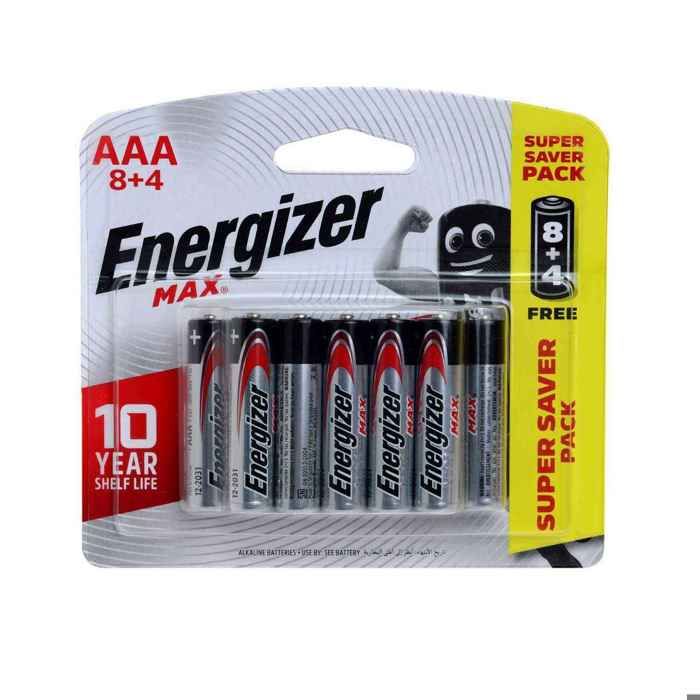 Pile MAX AAA 1,5V LR03 8+4 gratuites - ENERGIZER