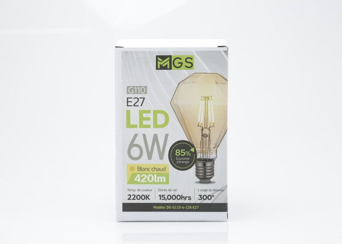 AMPOULE LED  G110 DIAMOND 6W E27 MGS