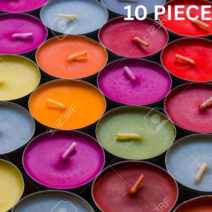10 bougies parfumées jasmin, ensemble des bougie cadeaux décoration (Couleur aléatoire)