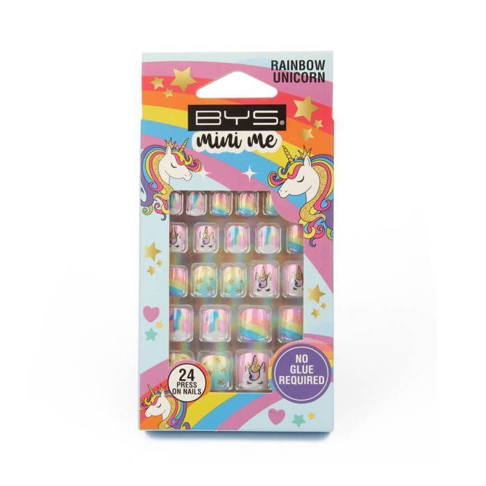 Faux Ongles - BYS - Mini Mermaid - Multicolore - Designs créatures marines - Sûrs pour enfants