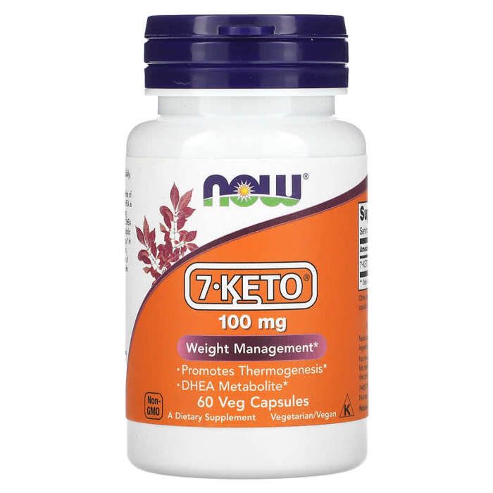 NOW FOODS 7-KETO, 100 mg, 60 capsules végétales