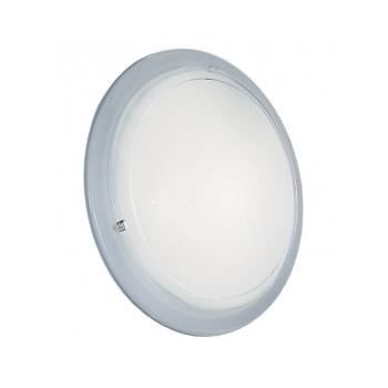 PLAFONNIER METAL/VERRE BLANC