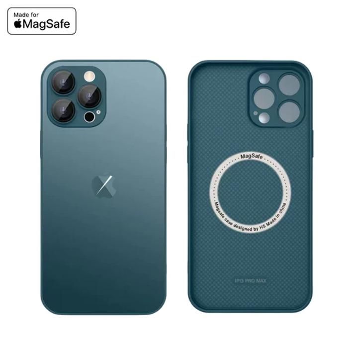 Coque Iphone 12 PROgalvanisé/magsafe/ lens protector/filtre poussière Navy bleue