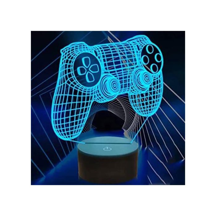 3D LED Night Light Gamer Setup Playstation Xbox 9, 16 Colors With Remote Control