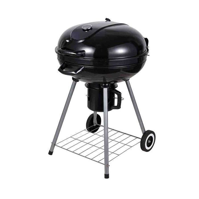 Barbecue Rond - GENERIC - 66x57x85cm - Noir - Couvercle - Roues - Charbon