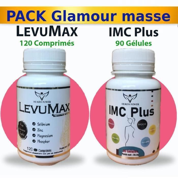 PACK Glamour masse = IMC Plus 90 Gélules + LevuMax 120 Comprimés