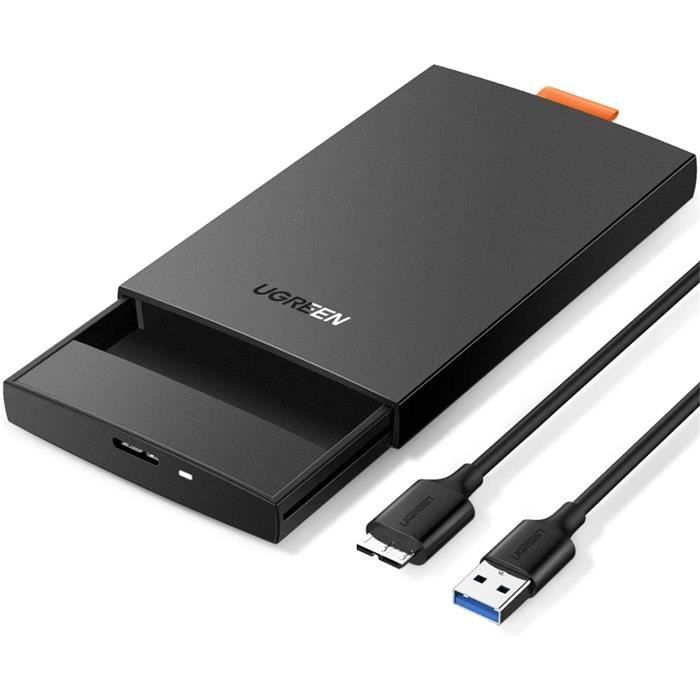 Boîtier Disque Dur 2.5 Pouces SATA 6To Max HDD SSD 7mm à 9.5mm 5Gbps UASP - UGREEN