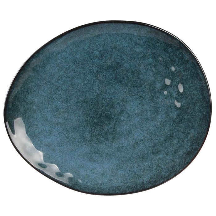 Assiette - Au grès du temps - 27 cm - Grès - Bleu - Compatible lave-vaisselle