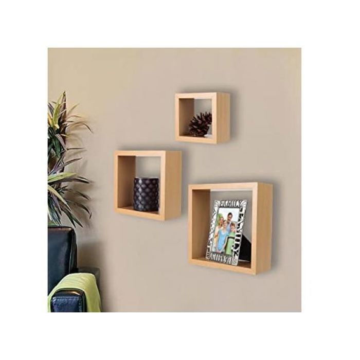 Étagères en cubes - MDF - Set de 3 - Bois MDF - Dimensions variées - Style contemporain