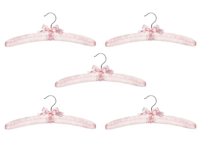 LIVARNO LIVING Cintres, 5 , en bois, satin (ROSE)