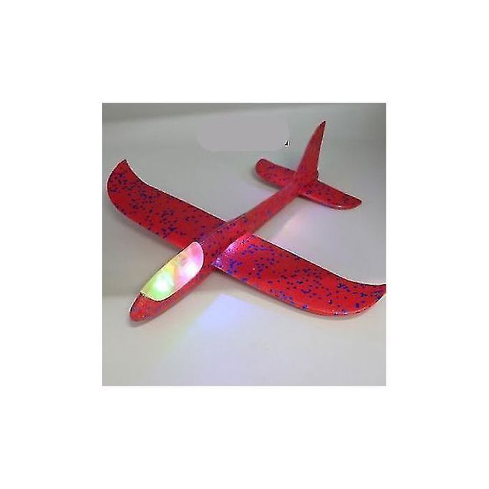 Planeur Volant en Mousse - 48cm - LED Rouge - Lancement à la Main