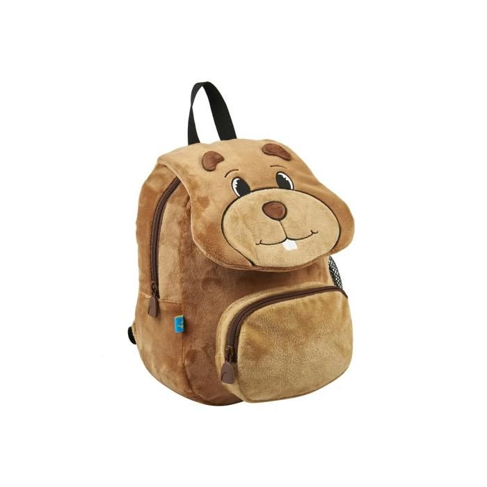 Sac à goûter - AUCHAN - Castor - 28x9x23cm - Marron - Enfant Mixte