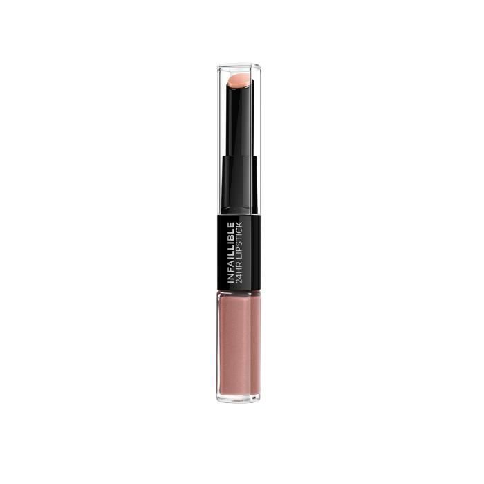 L’Oréal Paris Make-Up Designer Infallible Lipstick 115 Infinitely Mo X3, Nu, Infinitely Mocha, Brillant, Hydratant, 24 h, 24 h