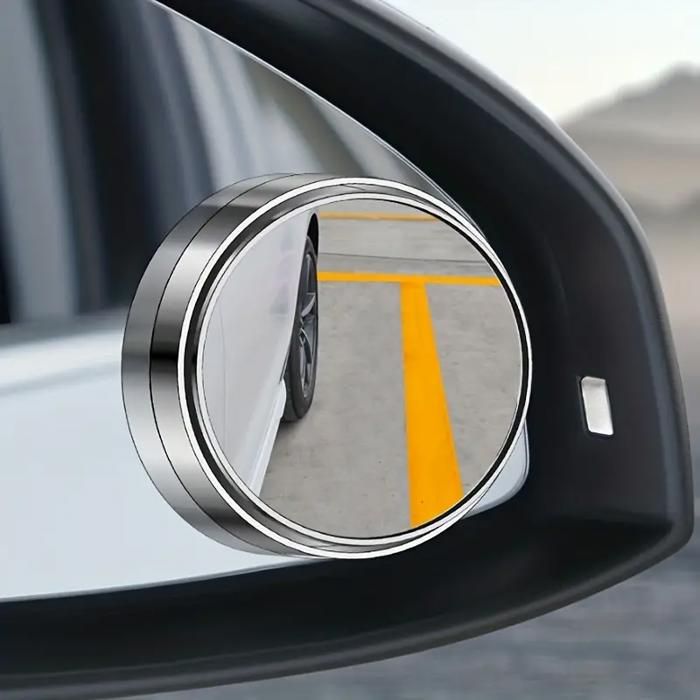Lot de 2 Rétroviseurs d’Angle Mort – Miroirs Ronds HD Grand Angle Réglables à 360°