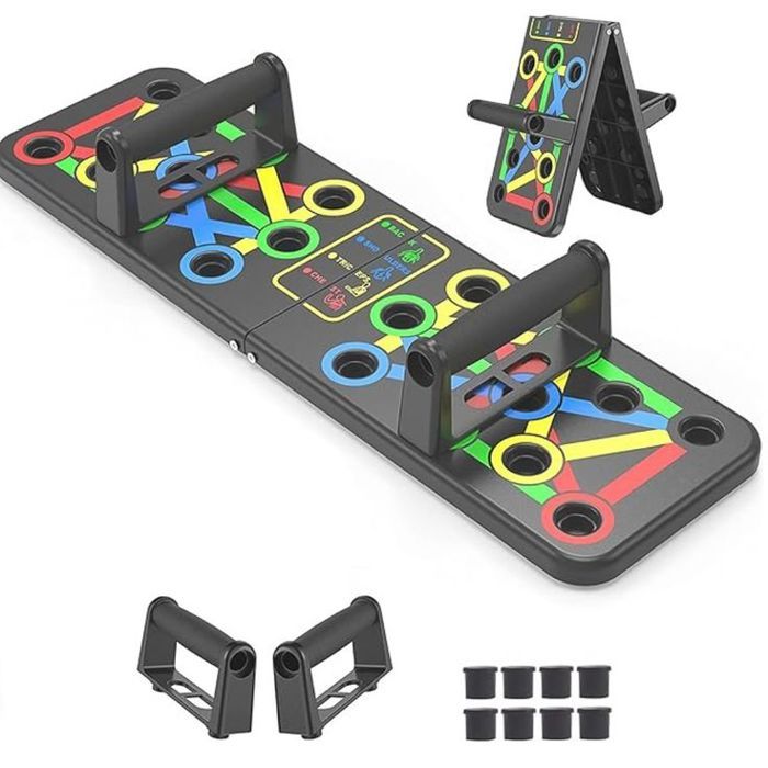 Planche de Pompes Multifonction - GENERIC - 14 en 1 - Pliable - Antidérapante - 300 kg