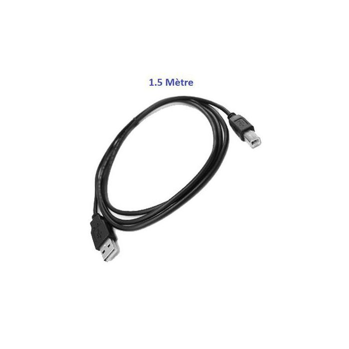 Câble imprimante USB 2.0 - Neuf - Longueur 1.5 m  Noir
