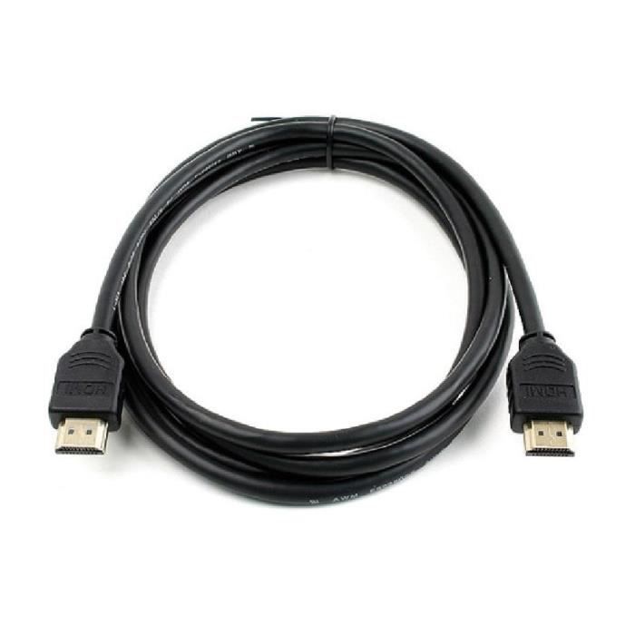 Câble HDMI - Non spécifié - 1,5 m - Connecteurs plaqués or - Couleur noire - Vendu par 10