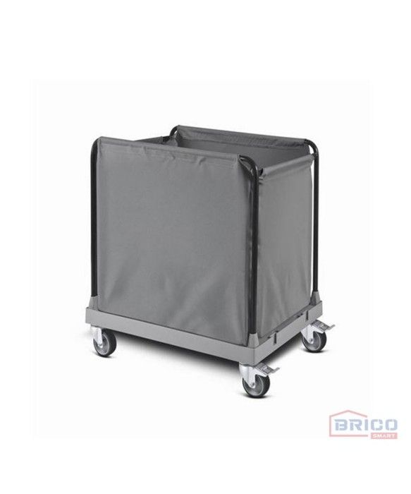 CHARIOT A LINGE MOYEN EN PLASTIQUE AVEC SAC PVC (52X90CM)