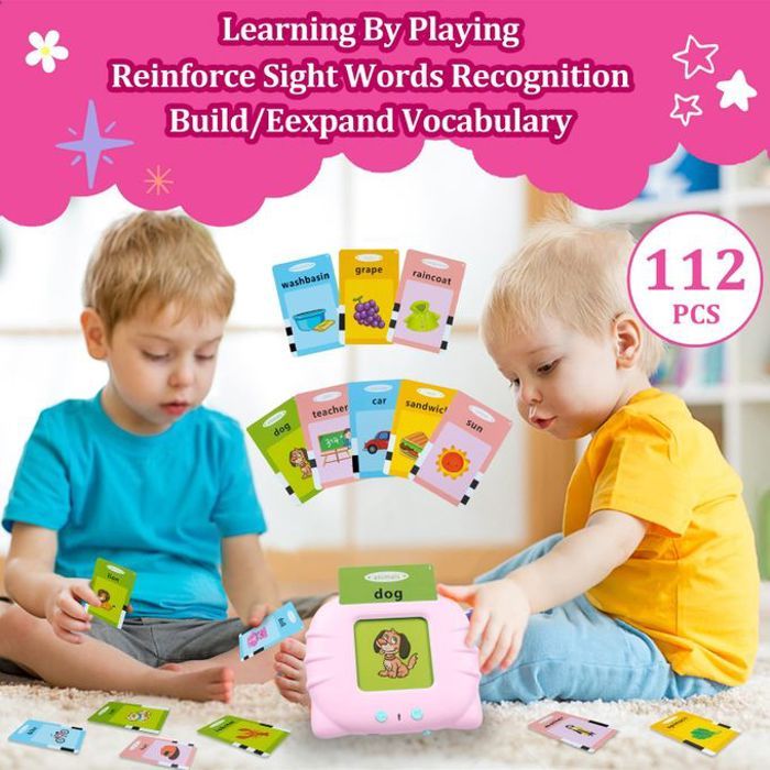 Jouet éducatif pour enfants, Cartes flash de livres éducatives pour apprendre l'anglais avec des images et du son