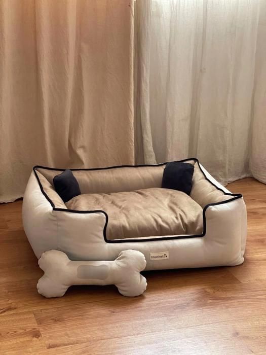 Lit pour chien et chat - 63x45x25cm - Confortable - Déhoussable - Design élégant