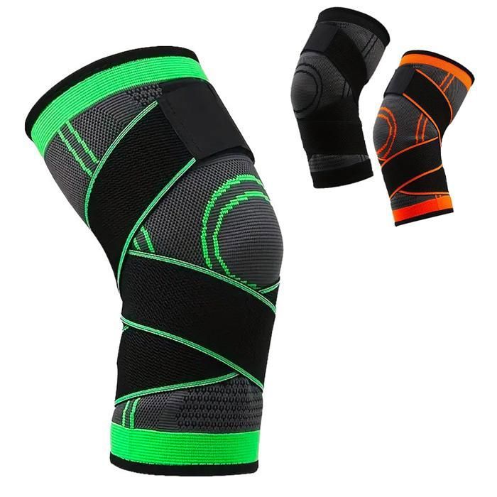 Manchon de genou avec sangles réglables pour sport et entraînement ( 1 pièce) (Couleur aléatoire)