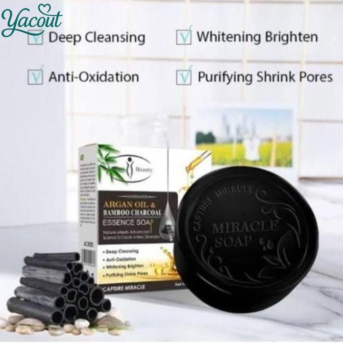 Savon éclaircissant charbon bambou et argan 100g