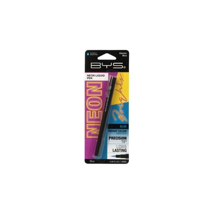 Crayon yeux - BYS - NEON LIQUID PEN - Couleur bleue - Application facile - Résistant aux taches