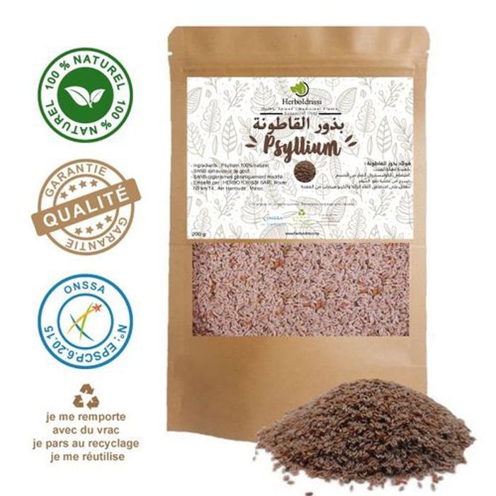 HERBO IDRISSI Graine de Psyllium - Intestins ,colite ulcéreuse, Pertes de poids