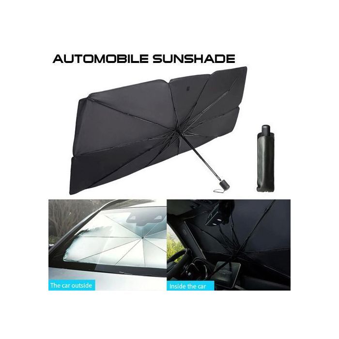 Couvre Pare-brise Parapluie pliable en titane et argent, bloc de lumière, rayons ultraviolets