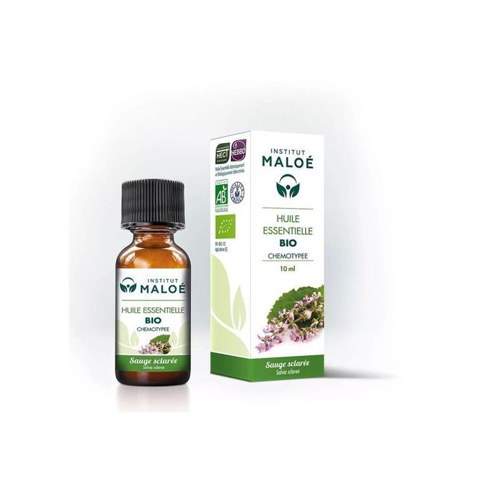 Institut Maloé Huile essentielle de Sauge sclarée bio 10 ml - Made in France