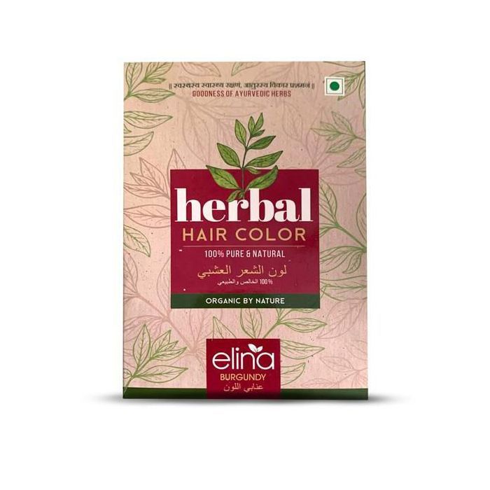 Elina Coloration Végétale Cheveux Burgundy 100% Naturelle