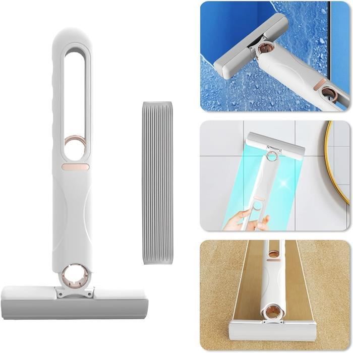 Mini balai à franges portable - Sans lavage à la main - Nettoyage de bureau en verre - Outils de nettoyage pour salle de bain, c118