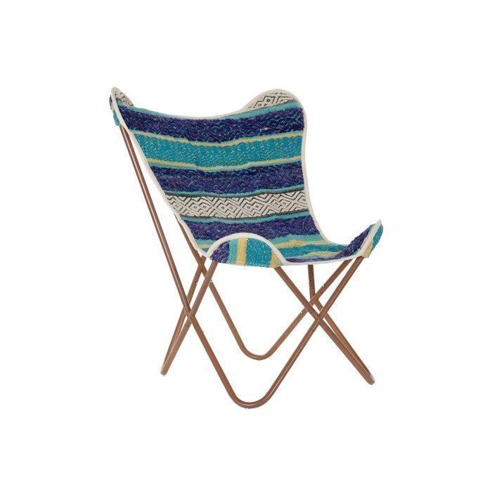 Fauteuil Papillon - Non spécifié - Bleu marine - Coton - Fer - 1 place - Intérieur/Extérieur