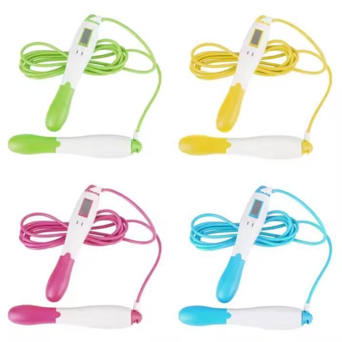 Corde à sauter professionnelle avec poignées pour enfants et adultes (Couleur aléatoire)
