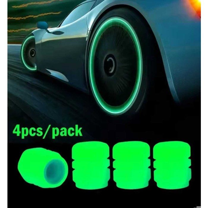 Couvre-Valves de Pneu - Accessoires - Lot de 4 - Verts - Hexagonaux - Protection Anti-Poussière
