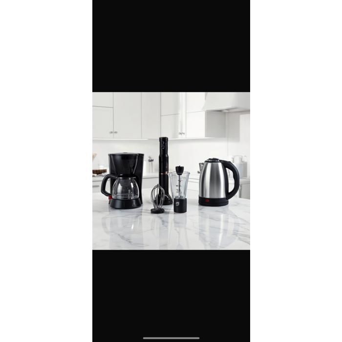 Pack indispensable petit dej Bouilloire électrique Inox 2L 1500W