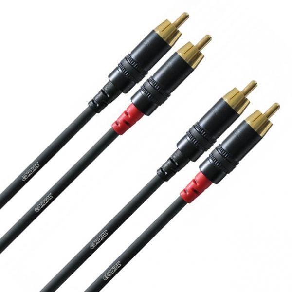 Câble audio - CORDIAL - CFU0.3CC - Twin RCA M/RCA M - 0.3m