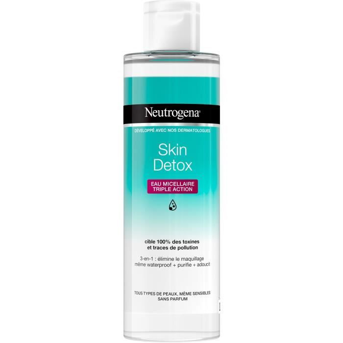 Démaquillant Neutrogena Skin Detox Eau Micellaire 3 en 1 400ml - Sans alcool - Tous types de peau
