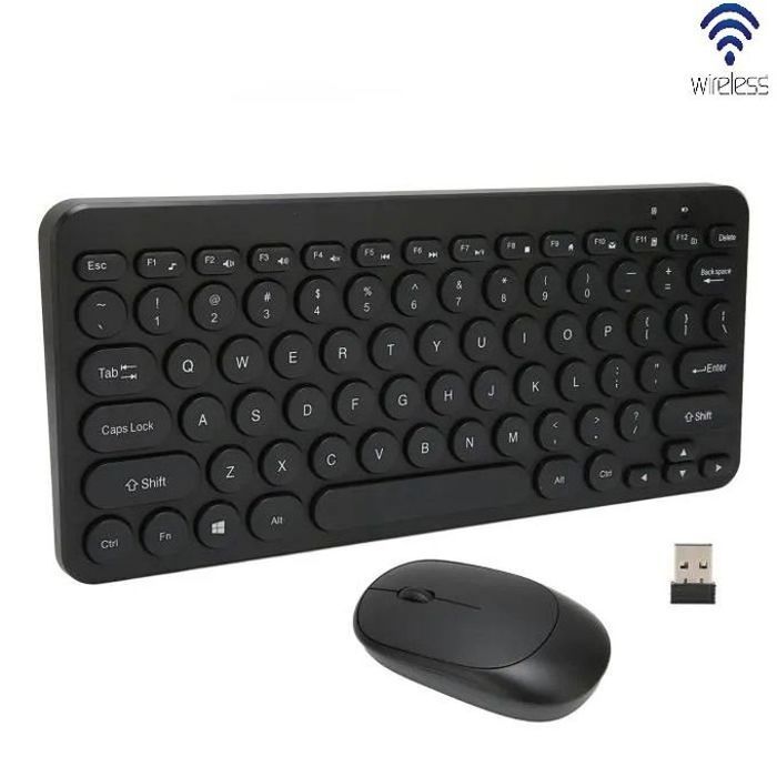 Keyboards 2.4G Clavier sans fil et souris Combo 78 Touches sérigraphie UV touche ronde