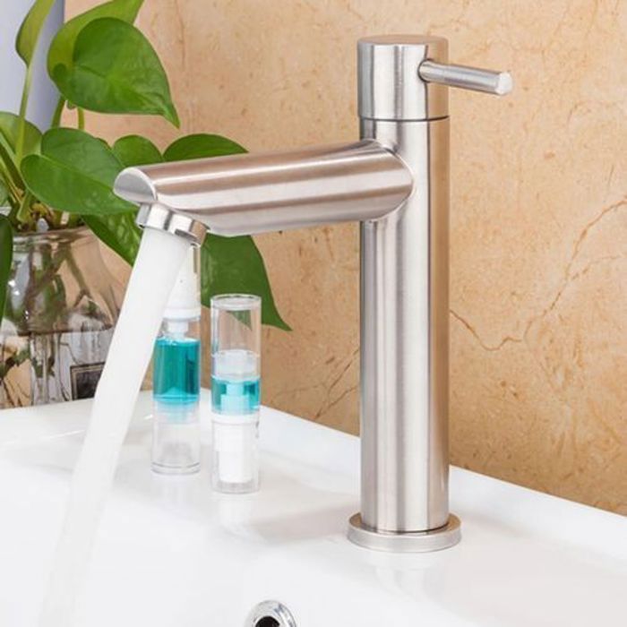 Robinet lavabo - Inox - Simple Froid - Salle de bain - Toilettes - Multicolore