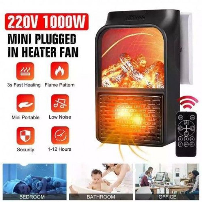 Boch chauffage électrique cheminée flamme affichage minuterie télécommande