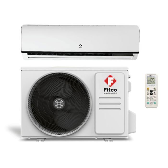 FITCO - Climatiseur Mobile  - 1800 BTU - Efficacité Énergétique - Télécommande - Réversible