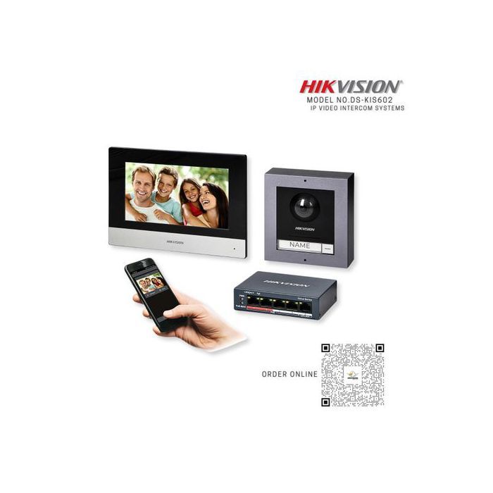 Hikvision Kit Videophone IP Wifi avec écran tactile couleur (Videophone / Interphone )