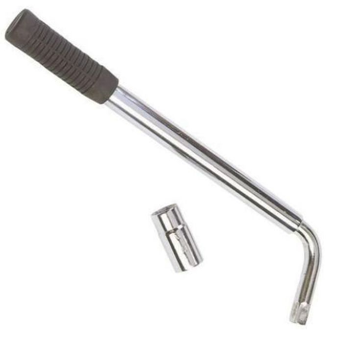 Nouveau LwS Clé à écrou de roue de voiture avec poignée antidérapante 17x19mm