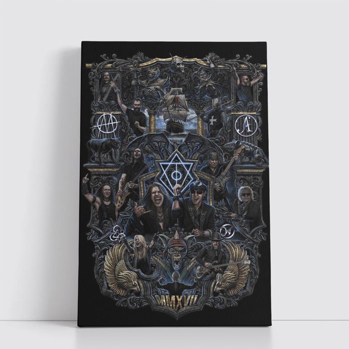 Tableau Rock sur Toile – Affiche Murale 25x40 cm Groupes de Rock Légendaires et Modernes 122